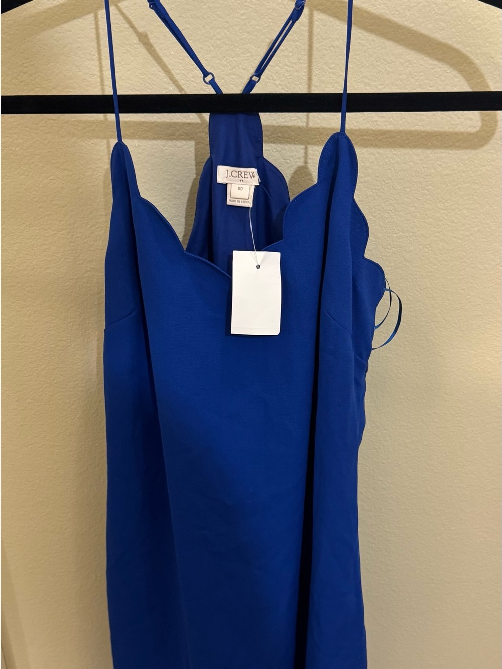 J. Crew Scalloped Spaghetti-Strap dress
